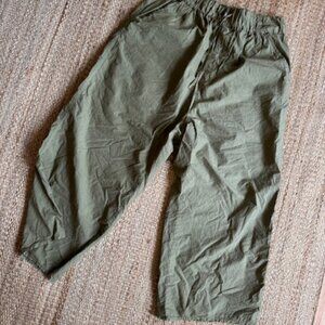 Olive cotton short and wide pants by Album di Famiglia